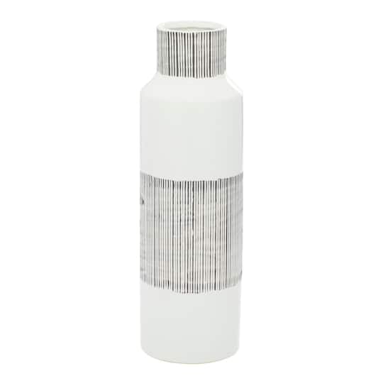 CosmoLiving by Cosmopolitan White Ceramic Modern Vase